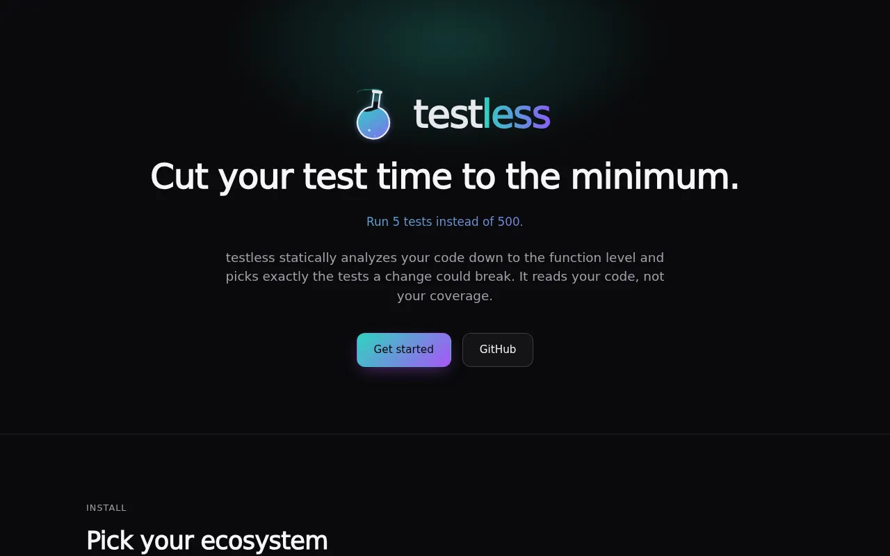The testless website